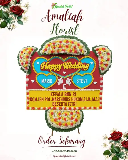 Papan Bunga Pernikahan Blitar
